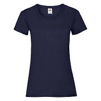 Темно-синяя хлопковая женская футболка повседневная - XS, L, XL, 2XL
