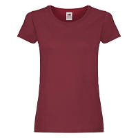 Женская футболка из хлопка под печать кирпично-красная - XS, S, L, XL, 2XL