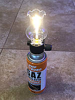 Туристична газова лампа OS-606 з п'єзопідпалом під цанговий балончик 220 г