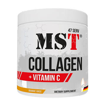 Хондропротектор МСТ/ Колаген і вітамін С/MST Collagen + Vitamin C 305,5 г апельсин