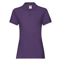 Стильная женская футболка поло фиолетового цвета из хлопка - XS, L, XL, 2XL