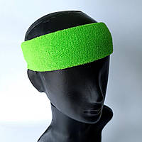 Спортивная повязка на голову для бега тренировок мужская женская Record Зеленая (BC-5760)