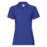 Однотонная ярко-синяя футболка поло (ткань лакоста) - XS, S, M, XL, 2XL