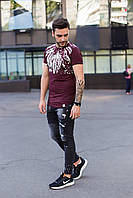 Штани чоловічі джинсові MN Jeans звужені "рвані" темно-сірі 29,31,32,33,36,38