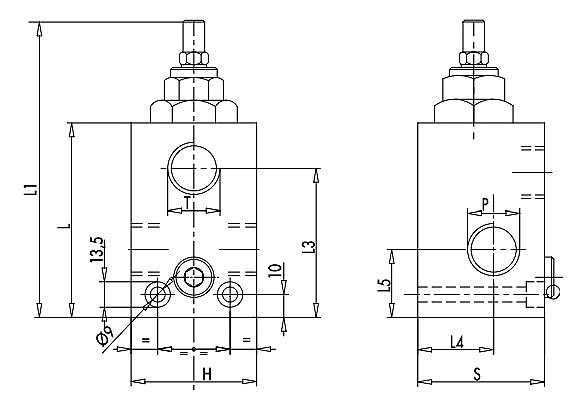 розміри клапана VMPP 3/4" 20-200