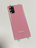 Задняя крышка Samsung Galaxy S20 Plus G985F со стеклом камеры, цвет - Розовый