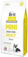 Сухий корм для собак мініатюрних порід Brit Care Mini Grain Free Adult ягня 7 кг