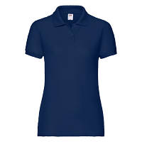Синяя женская футболка поло под нанесение или вышивку - XS, M, XL, 2XL