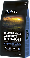 Сухий корм для цуценят і юніорів великих порід Profine Junior Large Chicken з куркою та картоплею 15 кг