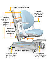 Дитяче комп'ютерне крісло трансформер для школяра з підлокітниками | Mealux Ortoback Plus, фото 3