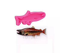 Молд силиконовый рыба 97 на 45 мм розовый