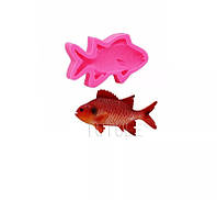 Молд силіконовий риба 96 на 55 мм рожевий