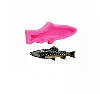 Молд силиконовый рыба 105 на 42 мм розовый