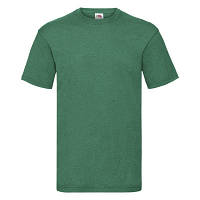 Класна чоловіча літня футболка однотонна колір зелений меланж