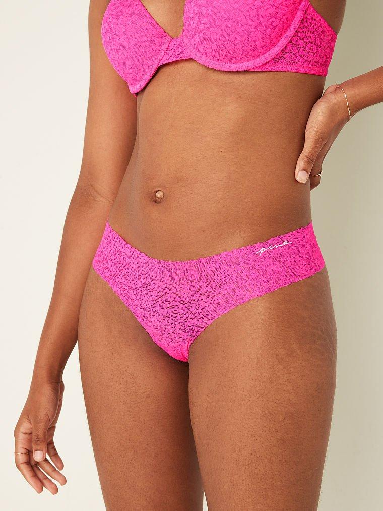 Безшовні трусики Victoria's Secret PINK No-Show розмір M (рожевий неон)