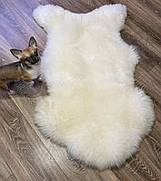 Килимок з овчини Purflux білий 100х60 см шкіра овеча килим для спальні килим з овечих шкур шкіра вівці
