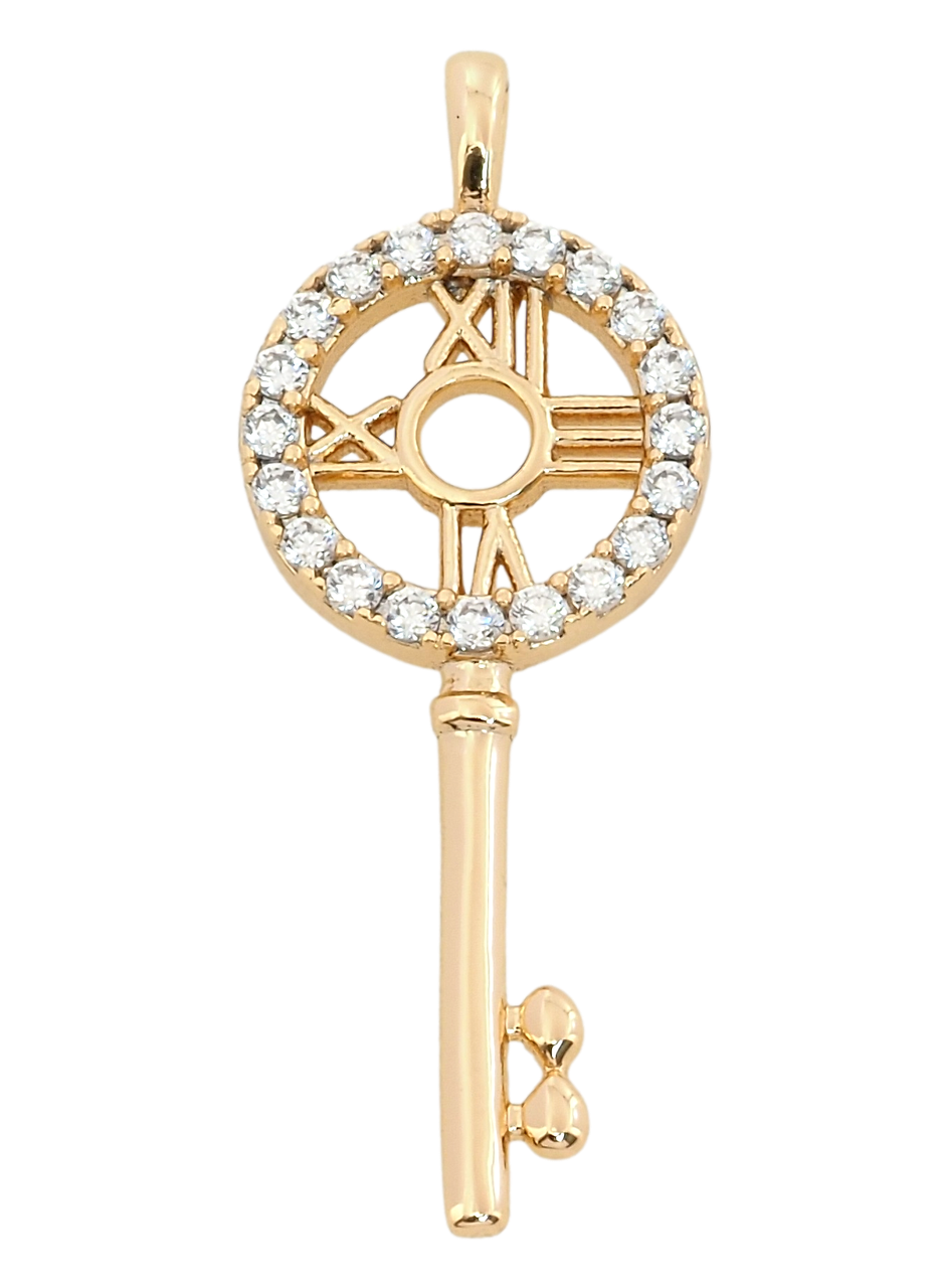 Кулон Xuping Позолота 18K "Ключик" для шнура, маленька петелька