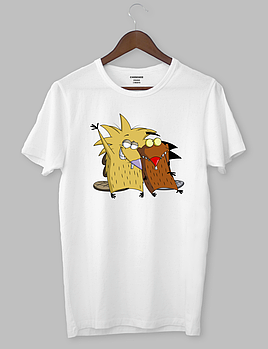 Футболка з прикольним дизайном Злюки Бобри « Норберт и Деггет »