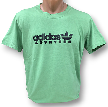 Футболка чоловіча стрейчева Adidas, Туреччина, розміри 46-54, зелена, 011713