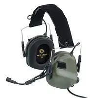 Тактические наушники Earmor М32H mod 3 Оливковые для стрельбы, тактические, защитные