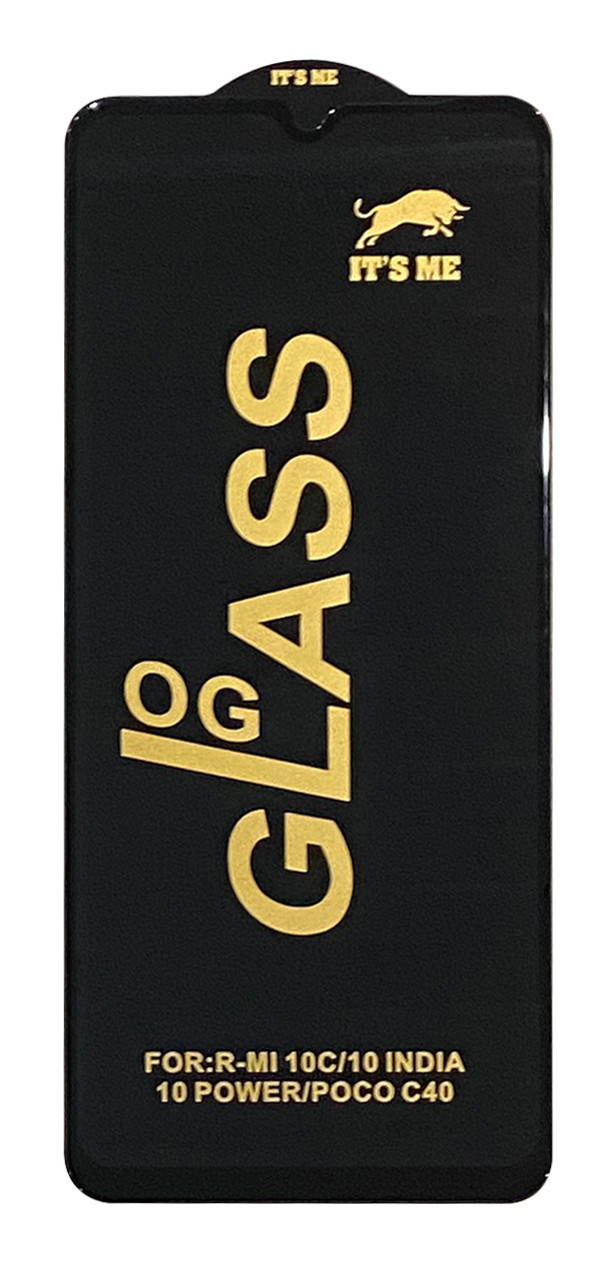 Захисне скло NoName ITS ME для Xiaomi Redmi 10c / Poco C40 Чорний, фото 1