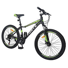 Велосипед Forte Warrior MTB 24"/13" чорно-зелений HLZ