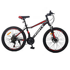 Велосипед Forte Warrior MTB 24"/15" чорно-червоний HLZ