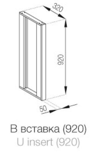Верхня вставка 5 см Пілястра (h-920) Домініка ДСП, фото 1