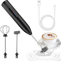 Капучинатор ручной 2в1 Coffe mixer, с USB-зарядкой / Портативный миксер для кофе / Вспениватель молока