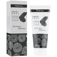 Пенка для умывания лица с древесным углём Farmstay Charcoal Pure Cleansing Foam 180 мл