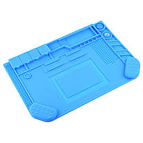 Килимок для паяння A-500 силіконовий термостійкий, 45x32 см, фото 3