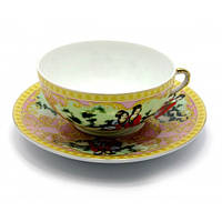 Фарфоровый чайный сервиз 1 чашка + 1 блюдце "Красавицы под вербой" 150 мл (24418)