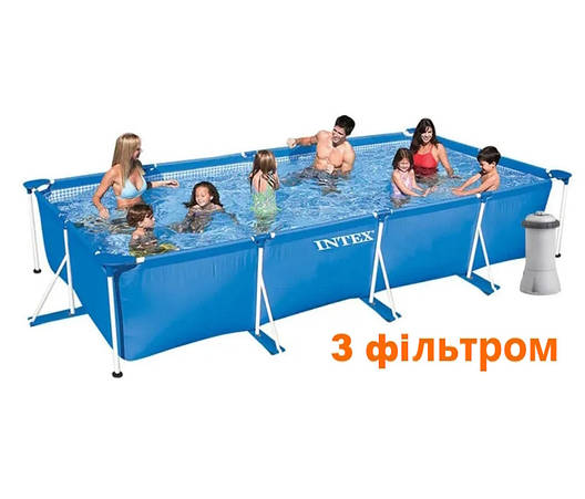 Басейн каркасний Intex 28274 (450 X 220 X 84 см) з фільтром Інтекс. Бассейн каркасный Интекс, фото 1