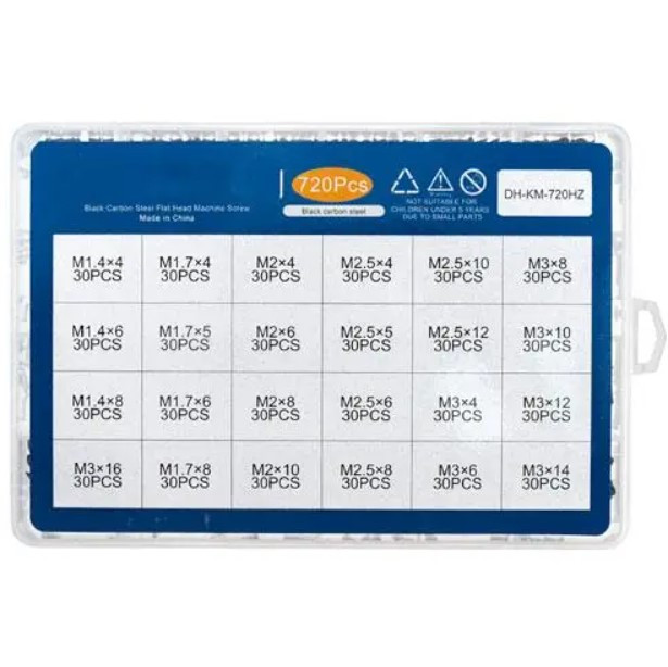 Гвинти потаємні для ноутбуків M1.4 М1.7 М2 М2.5 M3, 720 шт., фото 1