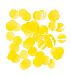 Конфетті, метафан "Disc", Іспанія, вага - 50 г, розмір - 23 мм, колір - жовтий