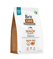 Brit Care Dog Grain-free Senior & Light беззерновий корм для старіючих собак 3 кг (лосось)