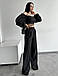Елегантний жіночий вечірній костюм-двійка, чорний, фото 4