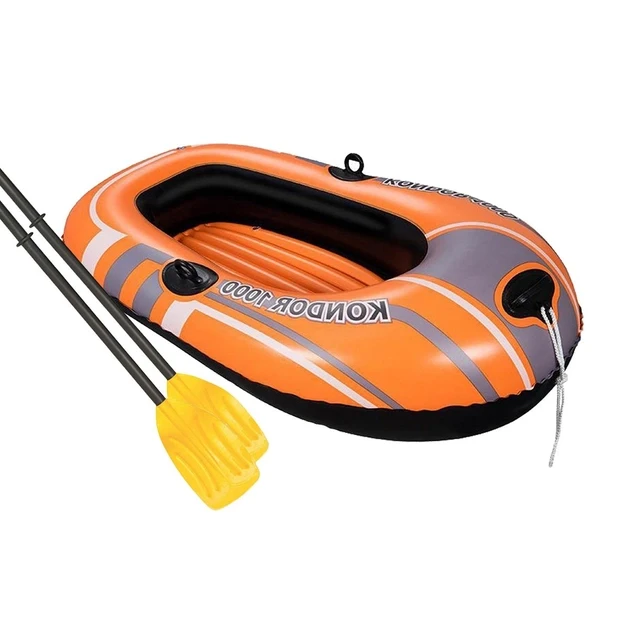 Надувний човен одномісний для дітей з веслами Bestway 61078 Hydro Force 155x97 см Помаранчевий