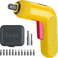 Электрическая отвертка Fanttik NEX L1 Pro (Li-ion 2000mAh 3.6V) с подсветкой, набором бит, USB-кабелем, Yellow