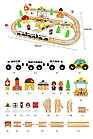 Дитяча залізна дорога з дерева, EdWone, 85 деталей, 3+ (Brio, Ikea) E21C25, фото 6