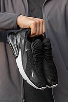 Кросівки Nike Air Max 270 Black White / Найк Аїр Макс 270 Чорні з Білим, фото 6