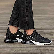 Кросівки Nike Air Max 270 Black White / Найк Аїр Макс 270 Чорні з Білим, фото 3