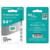 Карта памяти Borofone MicroSD 64gb 10 Class (Зеленый)