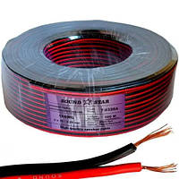 Кабель живлення 2 жили 16х0.2мм 0.50мм², CCA 18AWG, червоно-чорний, 100м, Sound Star