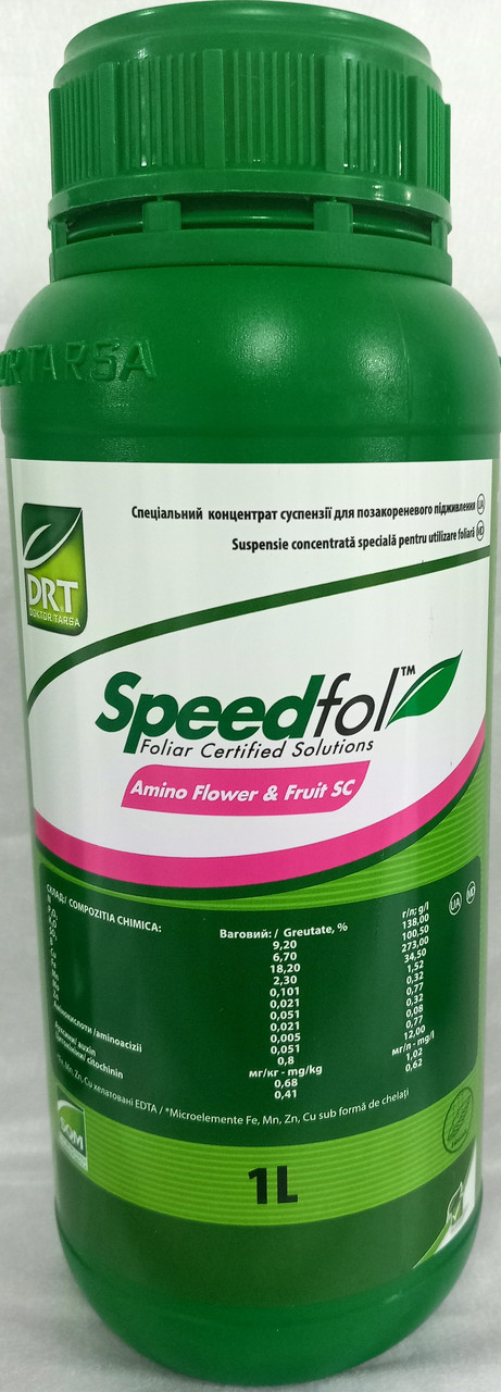 СПІДФОЛ АМІНО ЦВІТІННЯ ТА ПЛОДОНОШЕННЯ / SPEEDFOL AMINO FLOWER&FRUIT, 1л, фото 1