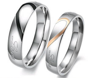 Кільця "З'єднання Сердець" (ж15 15.9 16.5 17.3 18.2 19 20 20.7 ч 16.5 17.5 18.2 19 20 20.7 21.5 22.3 23 23.8)