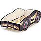 Ліжко машинка для хлопчика Batcar 150х74х54 см з ламелями та матрацом, фото 7