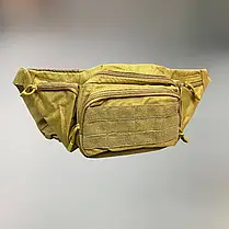 Сумка тактична на пояс або через плече, Койот, 43 х 13 см, Оксфорд, Yakeda, підсумок тактичний на пояс, фото 5