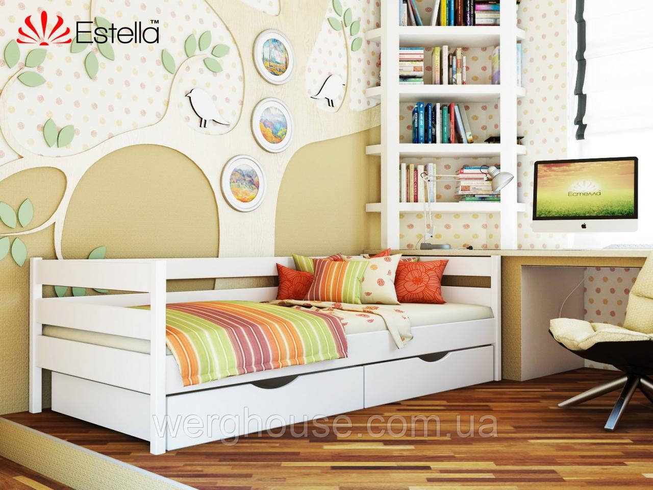 Ліжко дерев'яне Нота Естелла Estella/ Кровать дерев'яна 90*190 щит бука