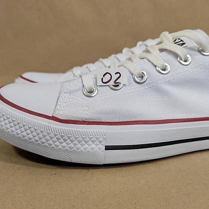 ЗНИЖКА! 44р (27,5см) Білі кеди конверси AIL STAR у стилі Converse, фото 4